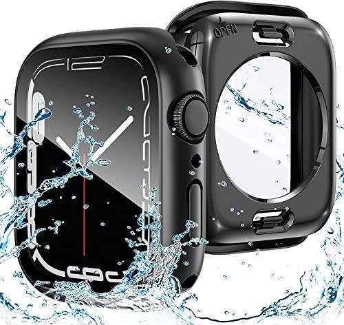 【覗き見防止】AMAPC for Apple Watch ケース 360度全面防水 2023 バンド 水泳・スポーツ専用 ガラスフ..