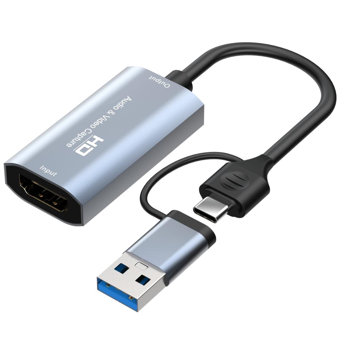 【2024】HDMI キャプチャーボード 4K 60Hz HDMI - USB 3.0/Type C ビデオキャプチャー HDMI USB 変換 小型軽量 ゲーム録画/HDMIビデオ録画/ライブ配信用 Windows/Linux/MAC/Android/iPadOS17に適用 Switch対応