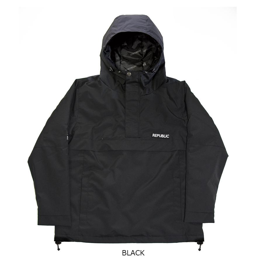 REPUBLIC&CO リパブリック スノーボードジャケット TRAIL PULLOVER JACKET 2レイヤー 中綿入り 耐水性5,000mm 透湿性5,000g/m2 ストレッチ素材 正規取扱店