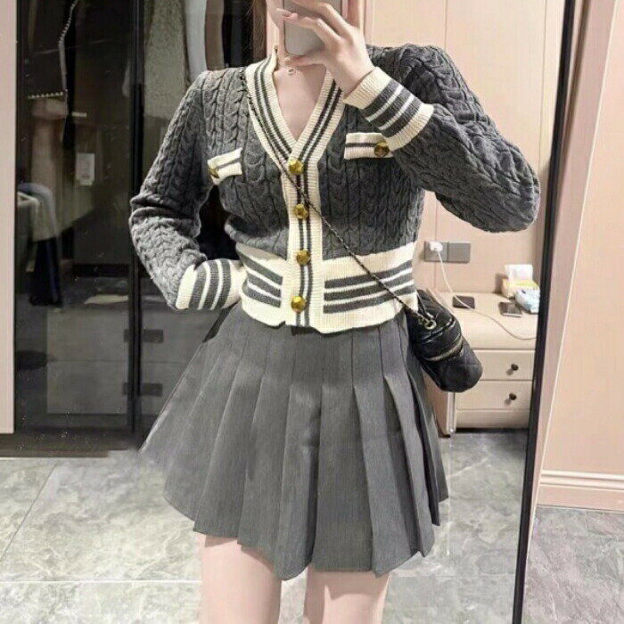 トップス カーディガン カットソー 羽織り プルオーバー ライン ケーブル編み ライン エレガント レディース 大人 可愛い きれいめ カジュアル フェミニン シンプル おしゃれ 長袖 韓国 グレー ホワイト 白 春 秋 冬 20代 30代 40代 50代