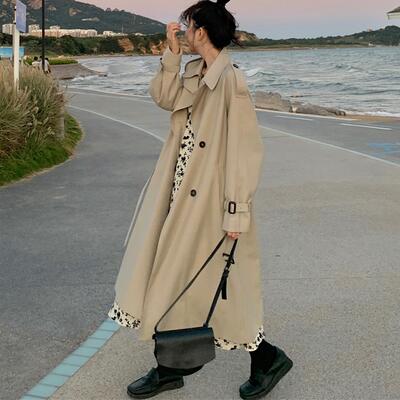 トレンチコート アウター レディース 春 コート ジャケット おしゃれ シンプル かっこいい きれいめ カジュアル 韓国 コーデ こなれ感 ベージュ 秋 冬 20代 30代 40代 50代