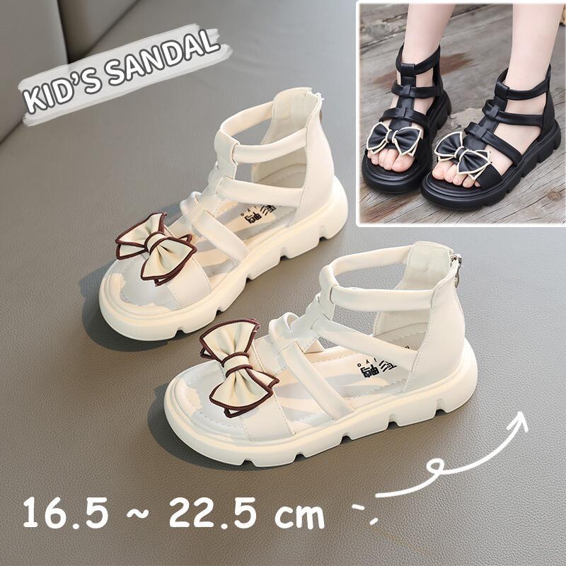 サンダル 女の子 2色 ガール シューズ 内寸16.5cm-22.5cm サマーサンダル 子供 お出かけ おしゃれ 柔らかい 快適 カジュアル ファスナー ジッパー ジュニア