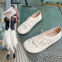 パンプス ローヒール 走れる 痛くない レース レディース フラットパンプス 夏 通気 サマーシューズ ぺたんこ サンダル 美脚 軽量 歩きやすい 痛くない 靴 通学(4)