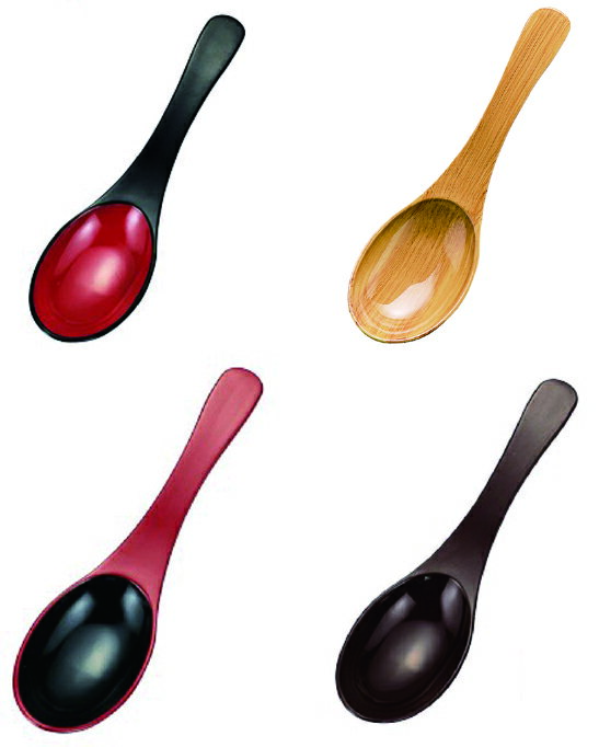 レンゲ 新溜 朱内黒 黒内朱 白木刷毛目 耐熱樹脂 食洗器対応 業務用 飲食店