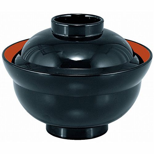 4.6寸 かがみ丼 黒内朱 TA 和食器 食洗機対応 懐石料理 食器 業務用 飲食店