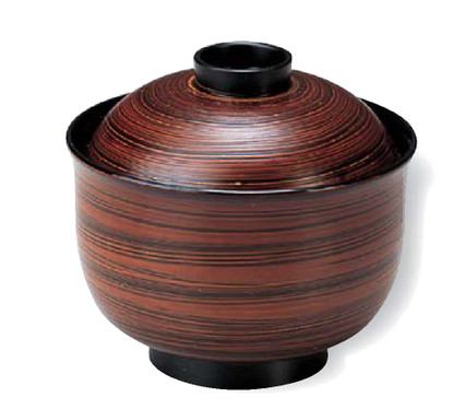 3.3寸 ゆり型小吸椀 茶刷毛目 TA 業務用 飲食店