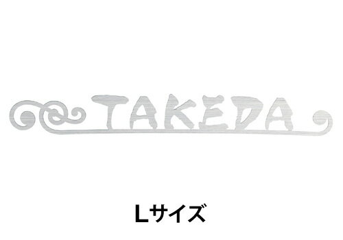 【送料無料】　ステンレス表札 ブランシュ　BR-F（Lサイズ）ヘアライン仕上　※※ ステンレス アイアン調 切文字 サイン 表札 新築 丸三タカギ 表札　 ※※