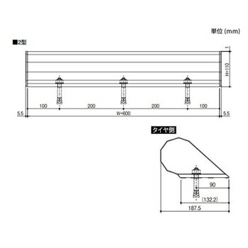 【送料無料】カーストッパー　2型　トラッドラウンドタイプ（アーバングレー） ※※ ガレージ 駐車場 おしゃれ スタイリッシュ 車止め 高級感 modantoradosiri ※※ 2