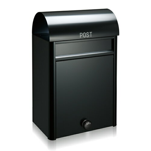 【送料無料】 ドゥオモ(duomo） ダイヤル錠付　ブラック ※※ モダン かわいい 郵便ポスト 郵便受け 新築..