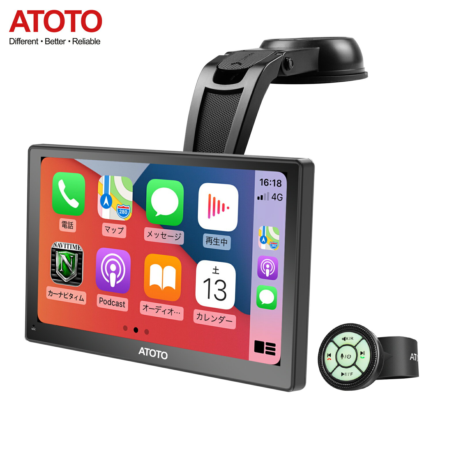 商品情報 ブランド ATOTO 製品モデル ATO-P8 画面サイズ 7インチ 対応システム Apple carplay（有線/ワイヤレス），Android auto（有線のみ） スクリーン HD7インチ 1024 x 600 QLEDタッチスクリーン，全視野角178°（明るさ600cd/m2） 解像度 1080P Bluetooth デュアルBluetooth 5.0 SDカード 必要，別売り フロントカメラ 対応　※別売り，当店でのお取扱いなし，対応機種：AC-FRC01 バックカメラ 対応　※別売り，当店でのお取扱いなし，対応機種：AC-RCR01 IRリモートコントロール 対応　※付属，対応機種：AC-44F6 FM / AM機能 非対応 バック画面 ワイヤレスリモートのボタンを押す　※カメラは別売り 付属品 1*本体 1*スティッキングホルダー 1*電力ケーブル 1*粘着パッド 1*ホルダーアダプター 1*リモコン　AC-44F6 1*粘着テープ 6*ケーブルフィクサー 6*両面テープ 4*タイイングコード 1*マニュアル 1*クイックスタートガイド 保証期間 1年 注意事項 ・当店の商品は全て国内から配送されます。 ・製品の取付け、取外しにかかる費用につきましては、弊社は一切負担いたしかねます。 ・取り付け可否、商品仕様についてはメーカーへお問い合わせください。メール：support.myatoto.com ・特定の地域では、法規制によりワイヤレスAndroid Autoのサポートが対応されていない場合がございます。 【関連キーワード】 ※本製品の説明ではありません カーモニター タッチスクリーン 大画面 高画質 カーナビ 車載用 液晶パネル カーナビ 最新型 後部座席 IPS液晶 車載用モニター HDMI カーステレオ 10.1インチ タッチパネル carplay HDMI カーステレオ ディスプレイオーディオ カーオーディオ bluetooth バックミラーモニター androidナビナビゲーションatoto f7カーナビゲーション10インチbluetoothブルートゥースカーナビナビ10.1インチ10.1inchアンドロイドSIMカーナビ 9インチカーナビ 7インチカーナビ 10インチポータブルオンダッシュインダッシュアンドロイド ナビ地図 　　　　　　カープレイ 　　　　　　マップ 2dinダブルディン ブルートゥース 付き カーナビ ドライブレコーダー ドラレコ ミラーモニターバックミラーバックカメラモニター後部座席ポータブルナビカーナビ 後付けカーナビ 埋め込み最新型カーナビ最新型バックモニター駐車フロントカメラオンダッシュカメラカーナビ android 搭載自動録画カメラ 車載用車載カメラミラーリングテザリングAndroidAuto