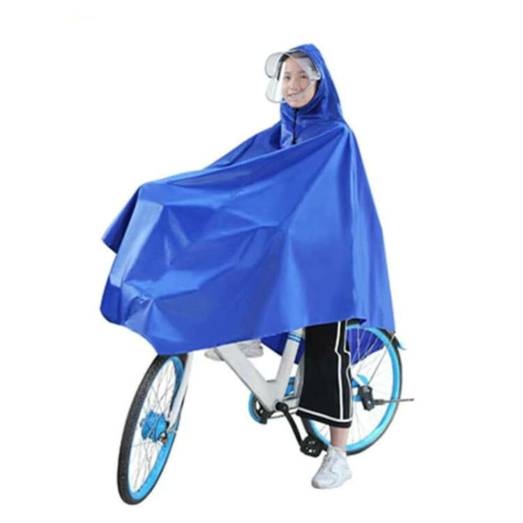 レインコート 自転車 カッパ ポンチョ カゴまで 雨具 ダブルバイザー 二重ツバ シングルつば 2タイプ自転車用レインポンチョ 広いつば バイク レディース メンズ レインウェア フェス キャンプ 梅雨 おしゃれ 通勤 通学 雨合羽 防水 野外フェス アウトドア fampa-10001190 株式会社FAMオンラインショップ サンプル画像2