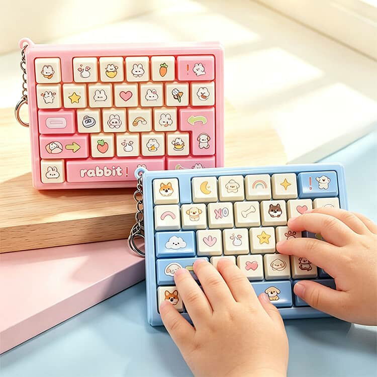 パソコン キーボード ストレス解消 バッグチャーム フィジェット キーボード おもちゃ 27キー ガジェット キーホルダー キーボード 子供から大人まで 指のおもちゃ 暇つぶし 本格的な打鍵音 fampa-10004077 株式会社FAMオンラインショップ サンプル画像3