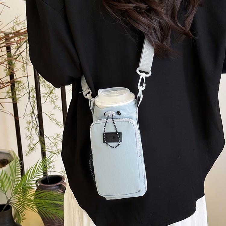 スマホポーチ ペットボトルホルダー 500ml 水筒カバー 水筒カバー ボトルケース ボ...