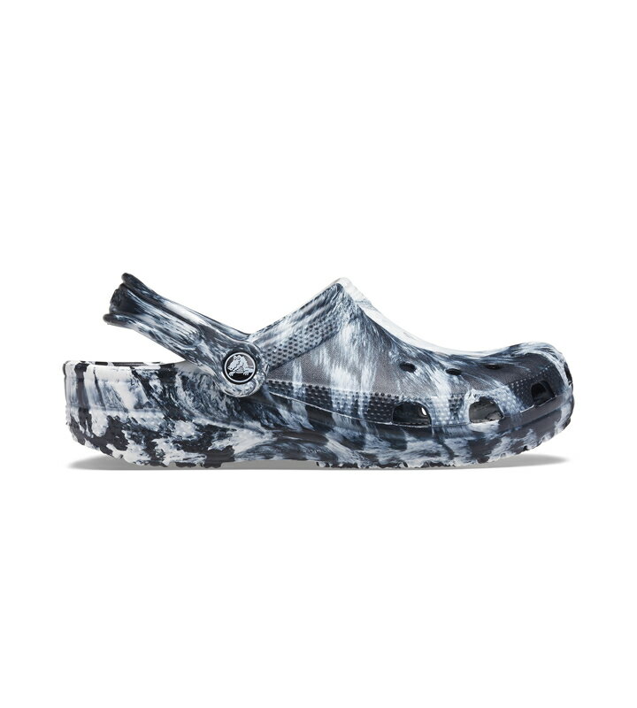 クロックス crocs【メンズ レディース サンダル】Classic Marbled Clog/クラシック マーブルド クロッグ/ホワイトxブラック｜☆