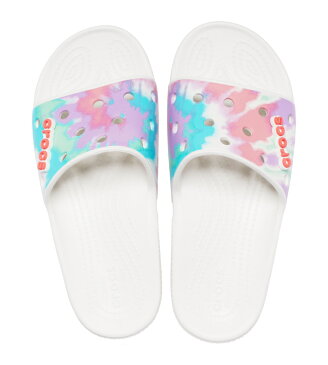 【クロックス crocs メンズ レディース】Classic Crocs Tie Dye Graphic Slide/クラシック クロックス タイダイ グラフィック スライド/フレスコxマルチ
