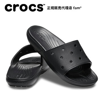 クロックス crocs【メンズ レディース サンダル】Classic Crocs Slide/クラシック スライド/ブラック｜☆