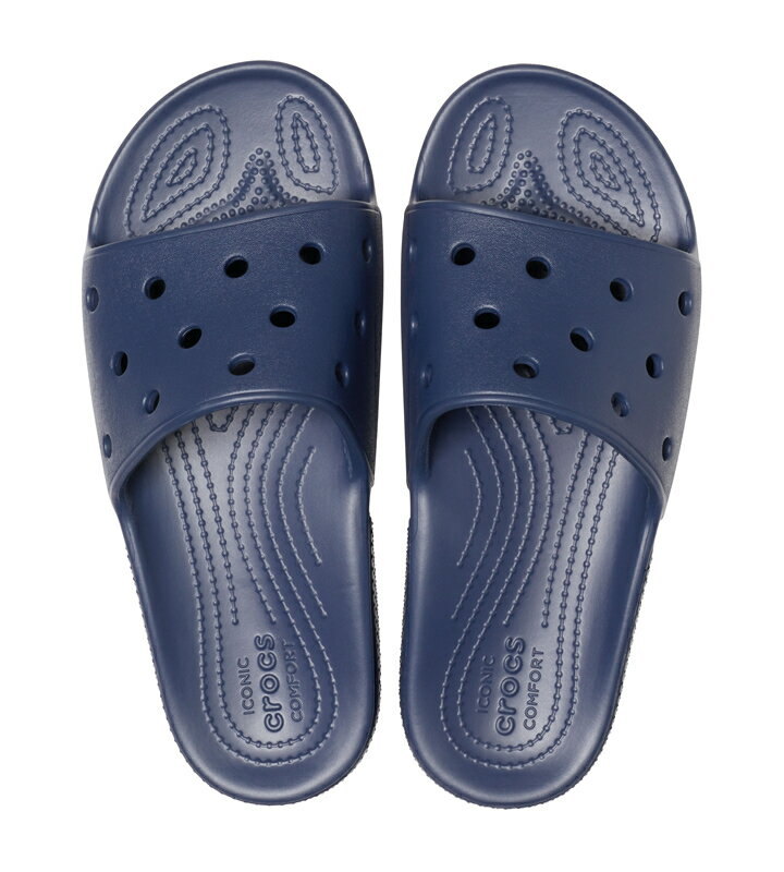 クロックス crocs【メンズ レディース サンダル】Classic Crocs Slide/クラシック スライド/ネイビー｜☆