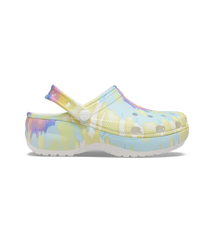 クロックス crocs【レディース サンダル】Classic Platform Tie Dye Graphic Clog w/ クラシック プラットフォーム タイダイ グラフィック クロッグ W｜**