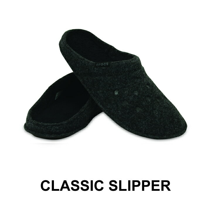 【クロックス crocs メンズ レディース ボア】classic slipper/クラシック スリッパー/室内履き/ブラックxブラック