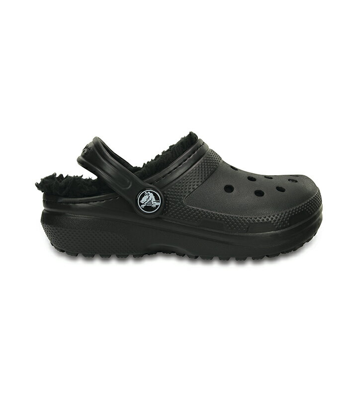 クロックス crocs【キッズ ボア】Classic Lined Clog Kids/クラシック ラインド クロッグ キッズ/ブラックxブラック｜##