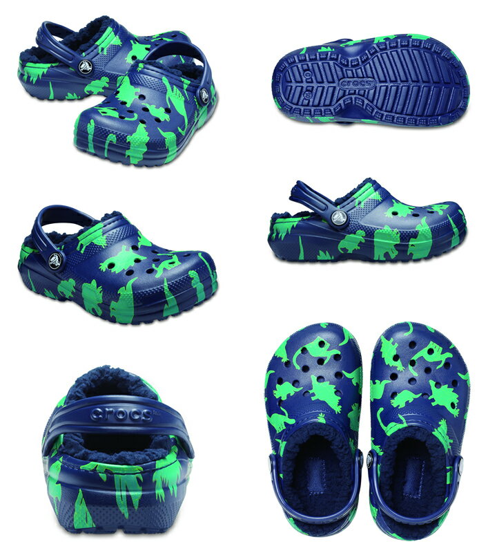 クロックス crocs【キッズ ボア】Classic Lined Graphic Clog Kids/クラシック ラインド グラフィック クロッグ キッズ｜##