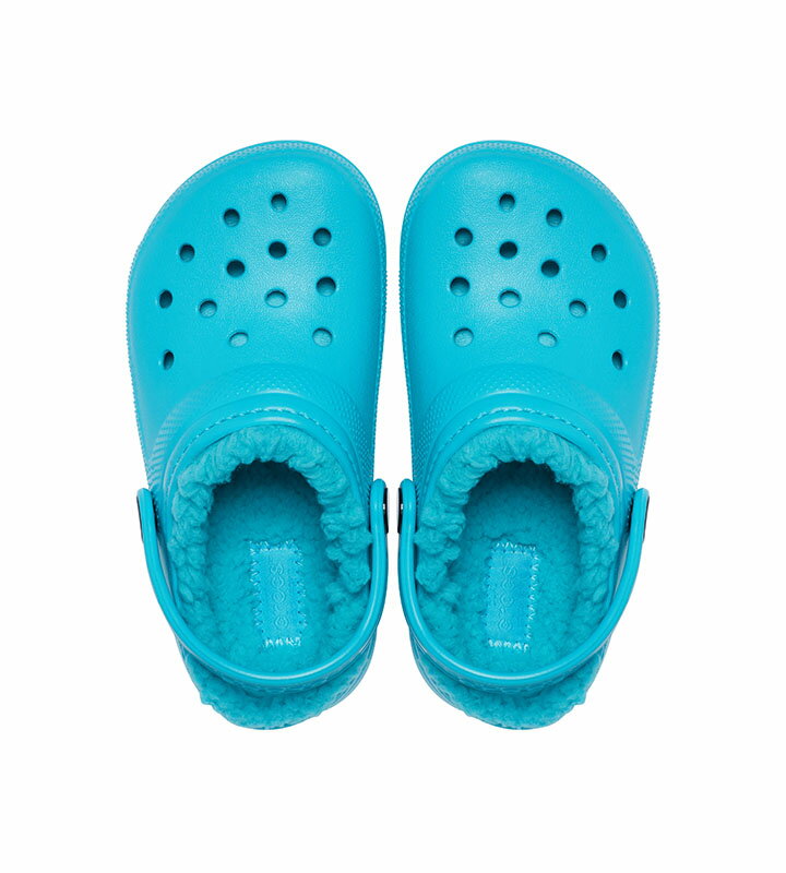 クロックス crocs【キッズ ボア】Classic Lined Clog Kids/クラシック ラインド クロッグ キッズ/デジタルアクア｜##