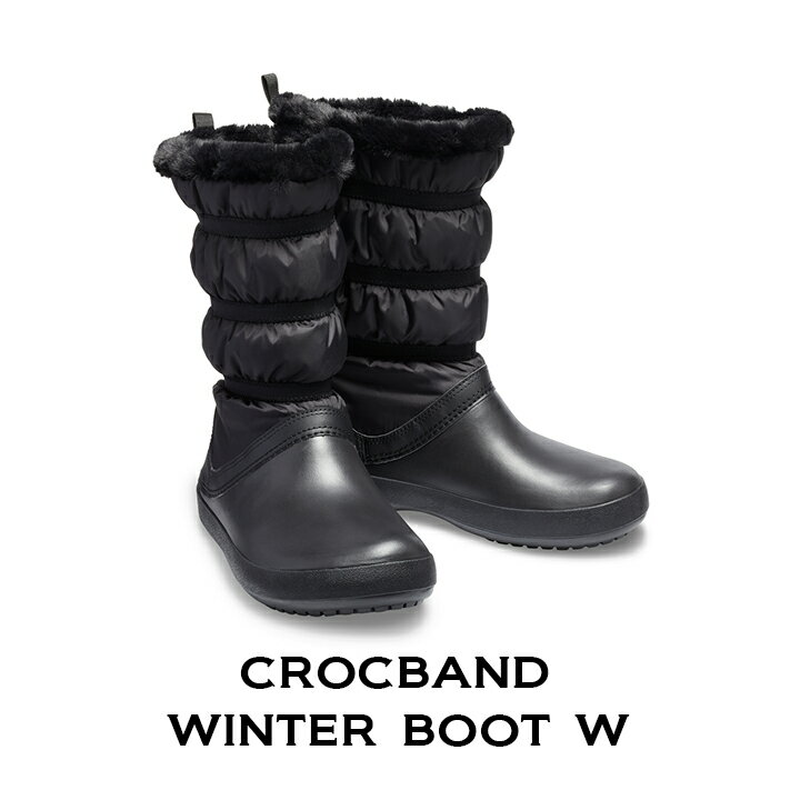 クロックス crocs【レディース ブーツ】Crocband Winter Boot W/クロックバンド ウィンター ブーツ ウィメン/ブラック｜##