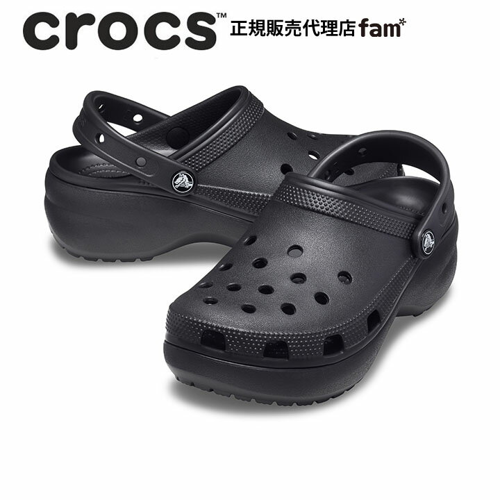 クロックス 『30%OFF』クロックス crocs【レディース サンダル】Classic Platform Clog W/クラシック プラットフォーム クロッグ/ブラック｜☆