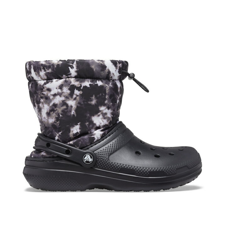 クロックス crocs【メンズ レディース ブーツ】Classic Lined Neo Puff Tie-Dye Boot/クラシック ラインド ネオパフ タイダイ ブーツ/ブラック｜##