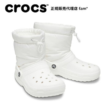 クロックス crocs【メンズ レディース ブーツ】Classic Lined Neo Puff Boot/クラシック ラインド ネオパフ ブーツ/ホワイトxホワイト｜##