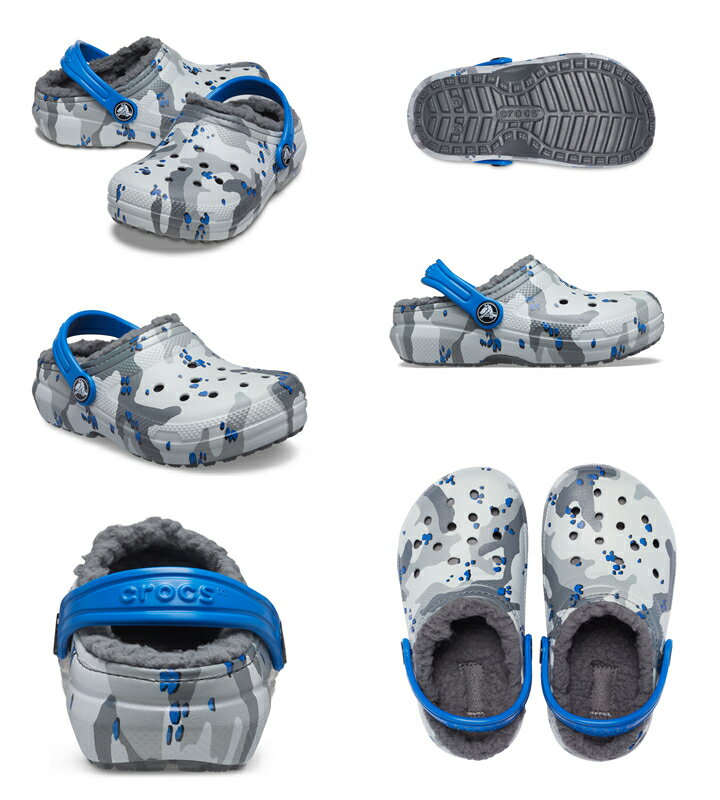 クロックス crocs【キッズ ボア】Classic Lined Camo Clog Kids/クラシック ラインド カモ クロッグ キッズ｜##