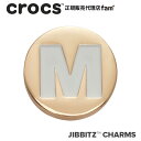 クロックス アクセサリー【jibbitz ジビッツ】GOLD Letter M / ゴールドレター「M」|10008519