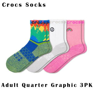 å ꡼socks åCrocs Socks Adult Quarter Graphic 3-Pack / å å   եå 3ѥå/쥯ȥåԥ 207792-6SK