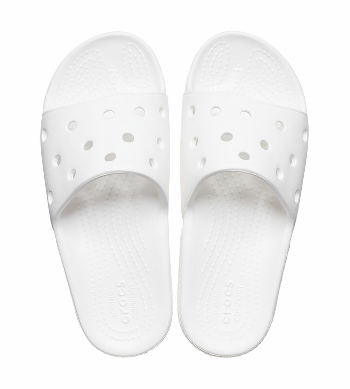 クロックス crocs【キッズ サンダル】Classic Crocs Slide K/クラシック クロックス スライド K /ホワイト｜☆