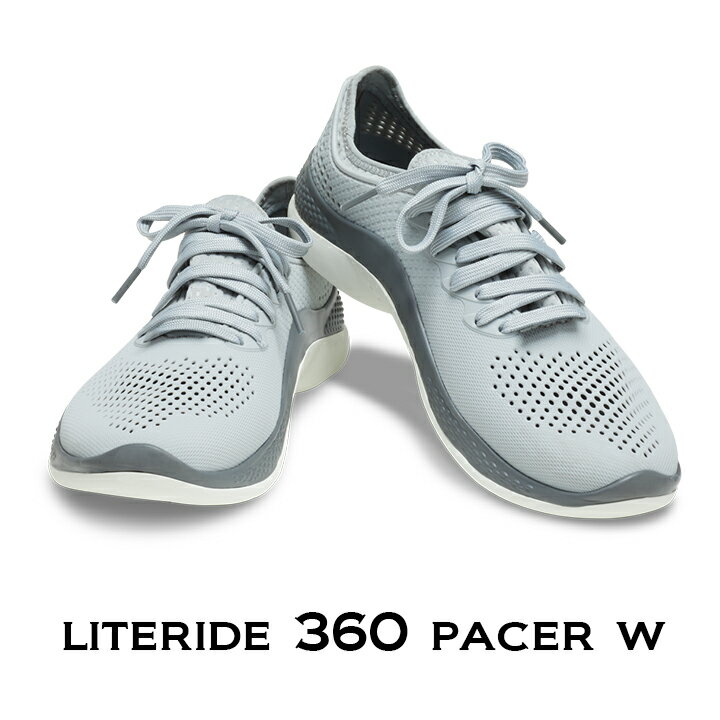 クロックス crocs【レディース スニーカー】LiteRide 360 Pacer W/ライトライド 360 ペイサー ウイメン/ライトグレー×スレートグレー｜**