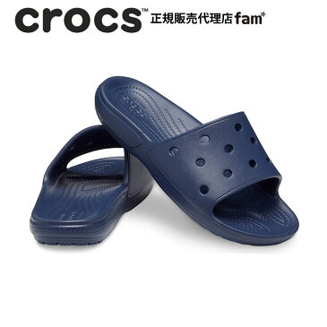 クロックス crocs【メンズ レディース サンダル】Classic Crocs Slide/クラシック スライド/ネイビー｜☆