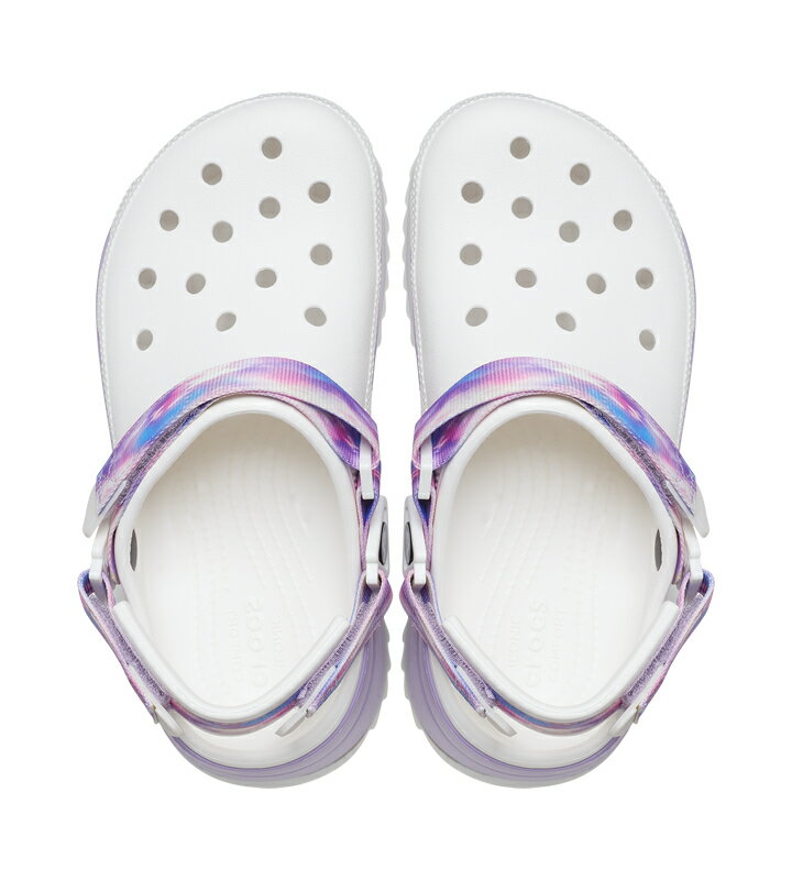 クロックス crocs【メンズ レディース サンダル】Classic Hiker Dream Clog/クラシック ハイカー ドリーム クロッグ/ホワイト×ラベンダー/アウトドア/厚底｜**