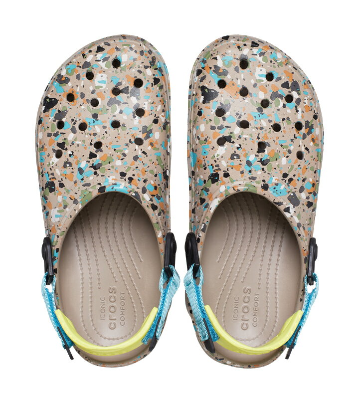 クロックス crocs【メンズ レディース サンダル】Classic All Terrain Terrazzo Clog/クラシック オールテレイン テラゾー クロッグ/マルチ×マッシュルーム/アウトドア｜**