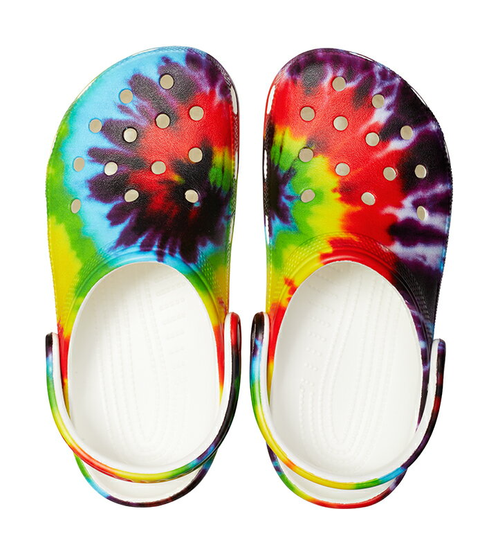 クロックス crocs【メンズ レディース サンダル】Classic Tie Dye Graphic Clog/クラシック タイ ダイ グラフィック クロッグ/マルチ｜**