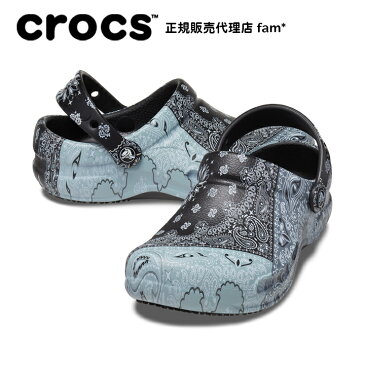 クロックス crocs【メンズ レディース サンダル】Bistro Graphic Clog/ビストロ グラフィック クロッグ/ワーク/ホワイト×ブラック×ブラック｜☆