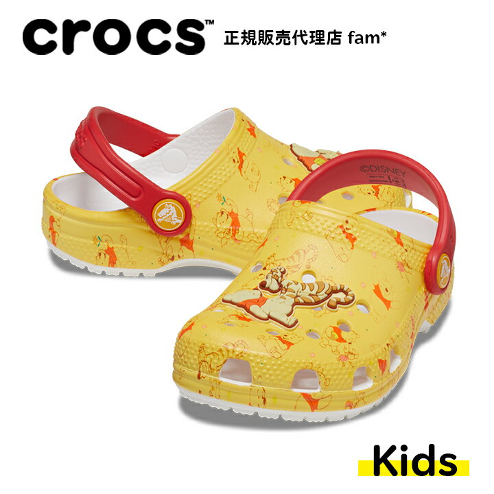 『50%OFF』クロックス crocs【キッズ サンダル】Classic Disney Winnie The Pooh Clog T/クラシック ディズニー「くまのプーさん」クロッグ トドラー/ホワイト×マルチ｜##のサムネイル