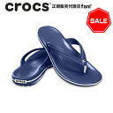 『50%OFF』クロックス crocs【メンズ レディース サンダル】Crocband Flip/クロックバンド フリップ/ネイビー｜##