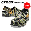 『30%OFF』クロックス crocsClassic All Terrain Camo Clog/クラシック オールテレイン クロッグ/ブラック×マルチ/アウトドア｜##