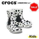 『50%OFF』クロックス crocsClassic I AM Dalmatian Boot T/クラッシク アイアム ダルメシアン ブーツ トドラー/ホワイト×ブラック｜##