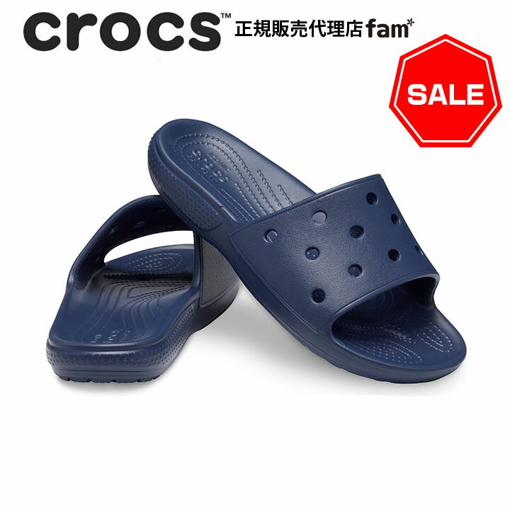 『50%OFF』クロックス crocs【メンズ レディース サンダル】Classic Crocs Slide/クラシック スライド/ネイビー｜##