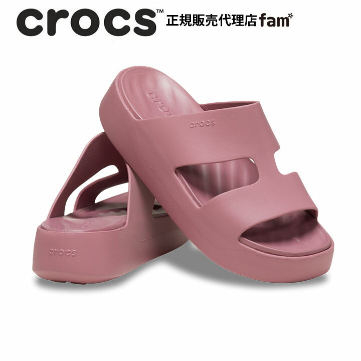 『20%OFF』クロックス crocsGetaway Platform H-Strap/ゲッタウェイ プラットフォーム H ストラップ/カシス｜●