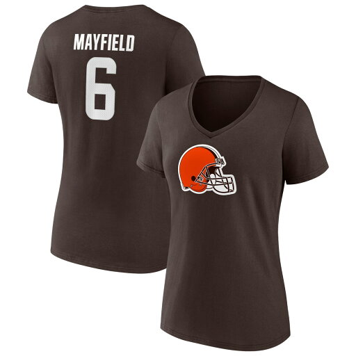 【公式グッズ】NFL ブラウンズ ベイカー・メイフィールド Tシャツ Fanatics(ファナティクス) レディース ブラウン (Women's Player Icon N&N SST - EXPIRED) 【公式グッズ】NFL ブラウンズ ベイカー・メイフィールド Tシャツ Fanatics(ファナティクス) レディース ブラウン (Women's Player Icon N&N SST - EXPIRED)