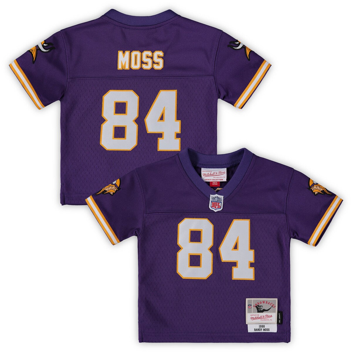 NFL バイキングス ランディ・モス ユニフォーム Mitchell & Ness（ミッチェル＆ネス） ベビー パープル (Youth MNC Retired Legacy Jersey Infant) 1