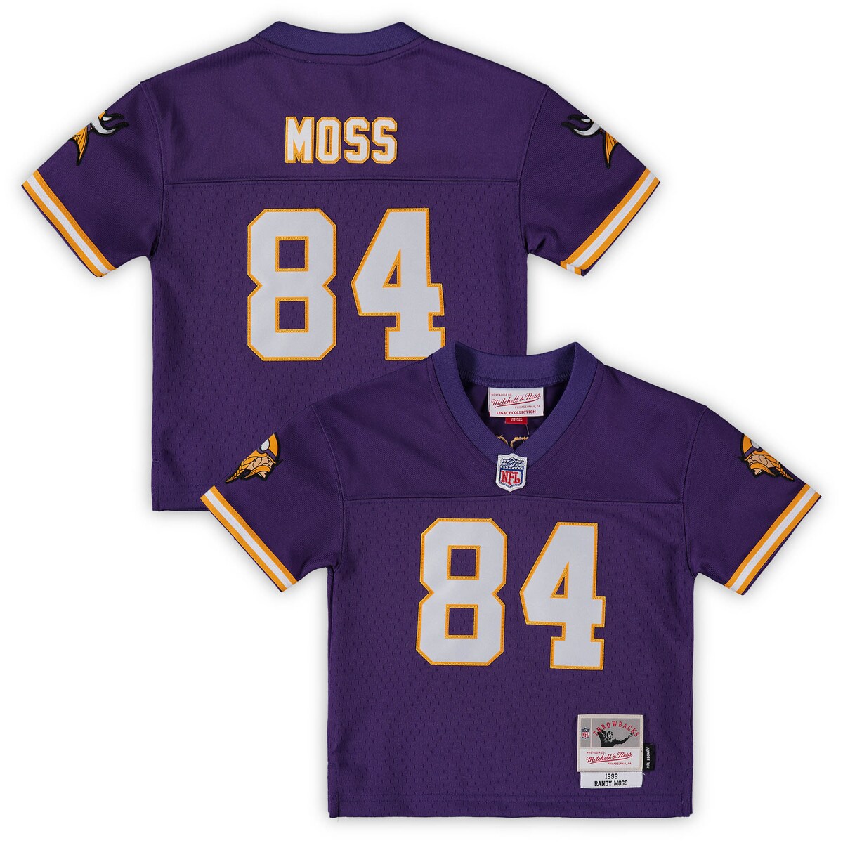 NFL バイキングス ランディ・モス ユニフォーム Mitchell & Ness（ミッチェル＆ネス） トドラー パープル (Youth MNC Retired Legacy Jersey Toddler)