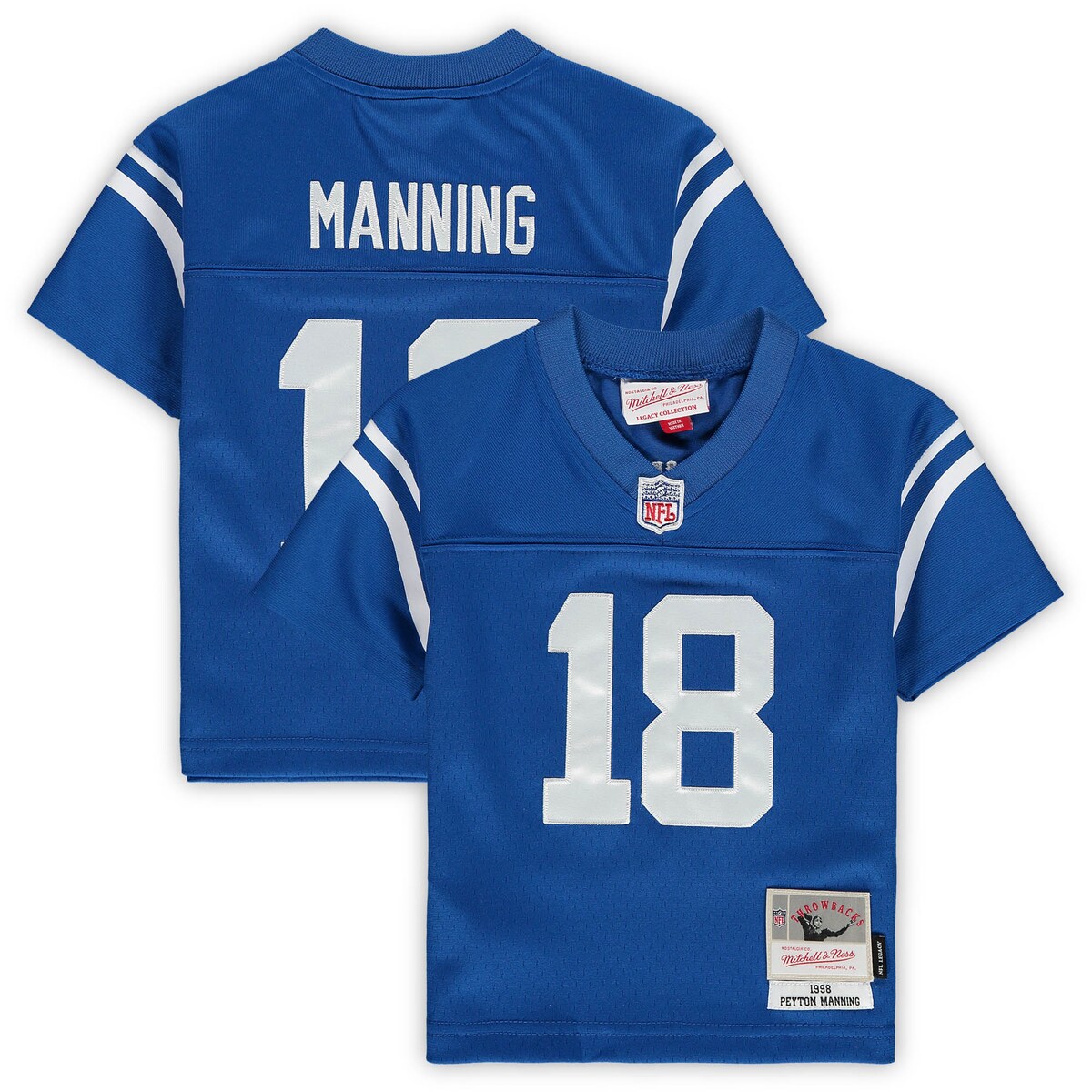 Help your little one remember Peyton Manning's great plays with this 1998 Retired Legacy jersey from Mitchell & Ness. It...